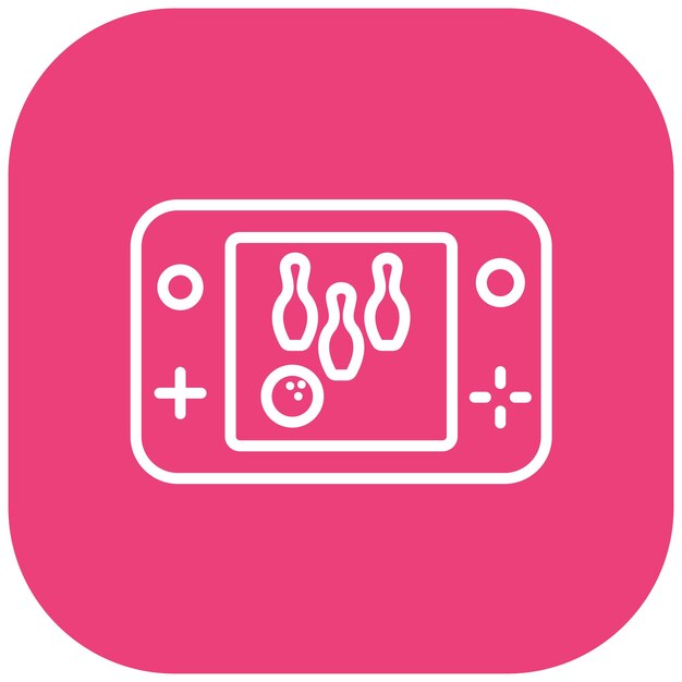 El icono vectorial de juegos clásicos se puede usar para el conjunto de iconos de bolos