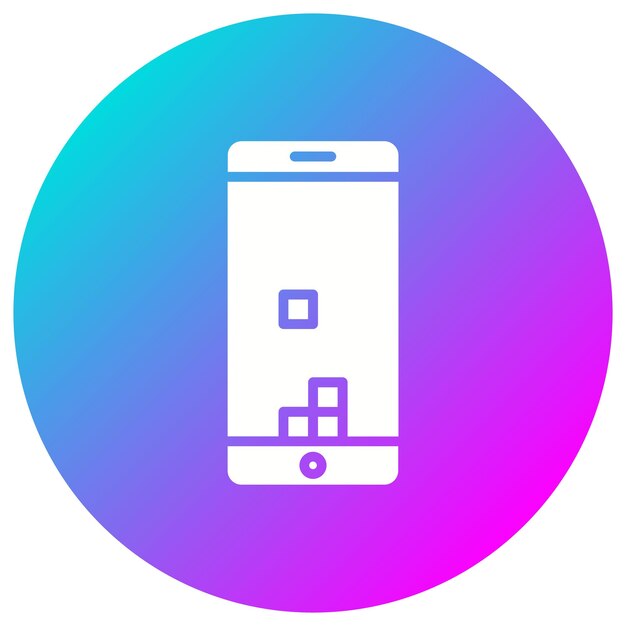 El icono vectorial de juegos de teléfonos inteligentes se puede usar para el conjunto de iconos de entretenimiento