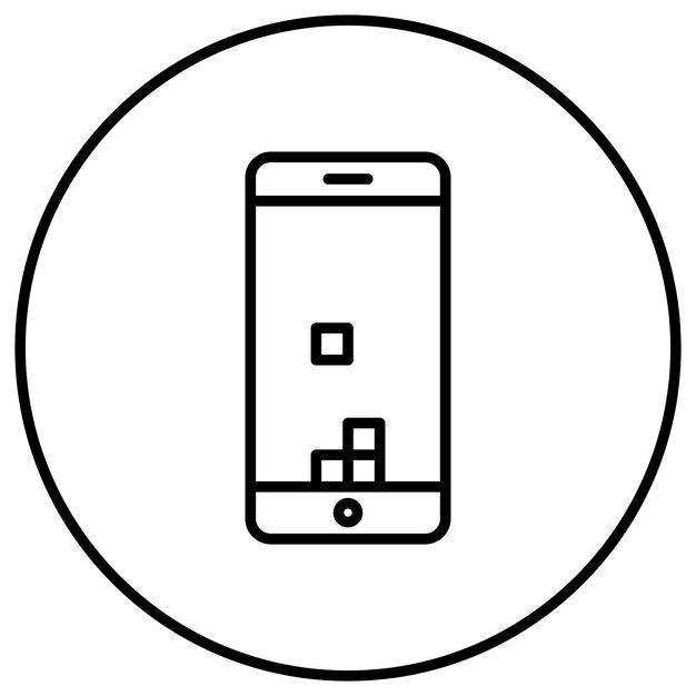 El icono vectorial de juegos de teléfonos inteligentes se puede usar para el conjunto de iconos de entretenimiento