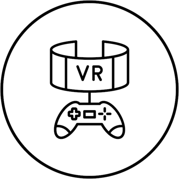 El icono vectorial de juegos Vr se puede usar para el conjunto de iconos de realidad virtual