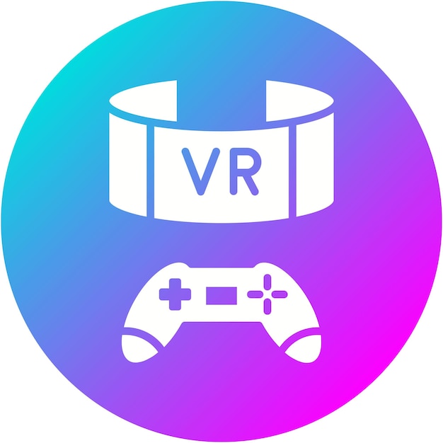 El icono vectorial de juegos Vr se puede usar para el conjunto de iconos de realidad virtual