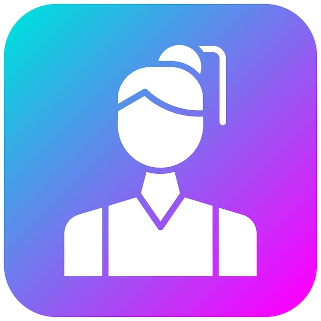 El icono vectorial de la jugadora se puede usar para el conjunto de iconos de voleibol