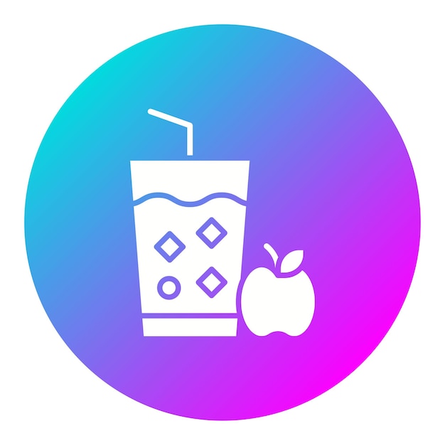 El icono vectorial del jugo de manzana se puede usar para el conjunto de iconos del gimnasio