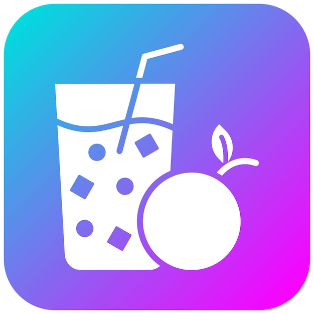 El icono vectorial del jugo de naranja se puede utilizar para el conjunto de iconos de bebidas