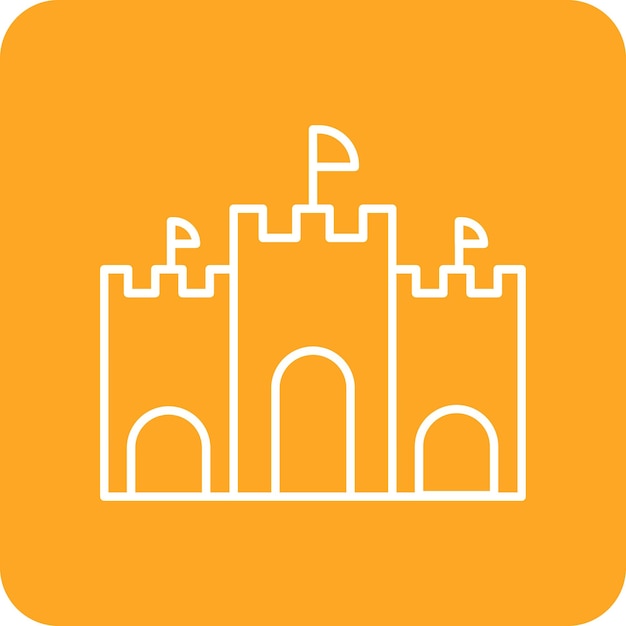 El icono vectorial de juguete del castillo se puede usar para el conjunto de iconos de bebé