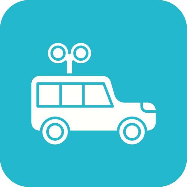 El icono vectorial de juguete de coche se puede usar para el conjunto de iconos de bebé