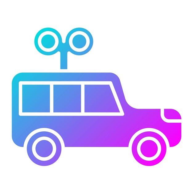 El icono vectorial de juguete de coche se puede usar para el conjunto de iconos de bebé
