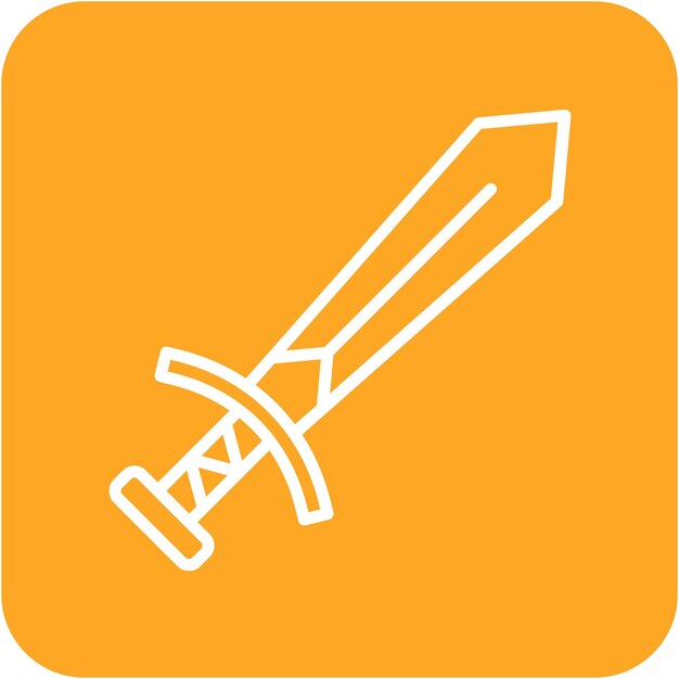 El icono vectorial de juguete de espada se puede usar para el conjunto de iconos del jardín de infantes