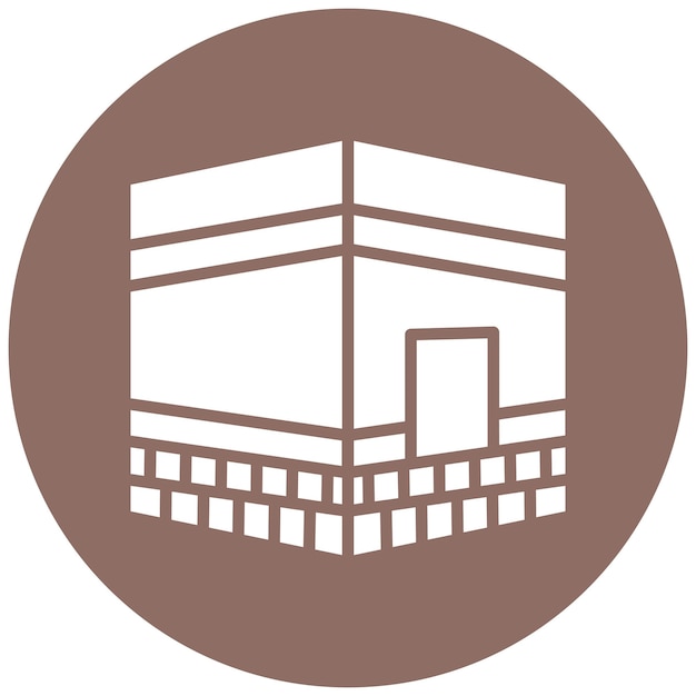 El icono vectorial de la Kaaba se puede usar para el icono de peregrinación de Hajj