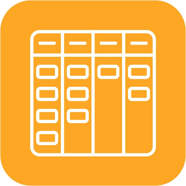 El icono vectorial de Kanban se puede utilizar para el conjunto de iconos de evaluación de proyectos