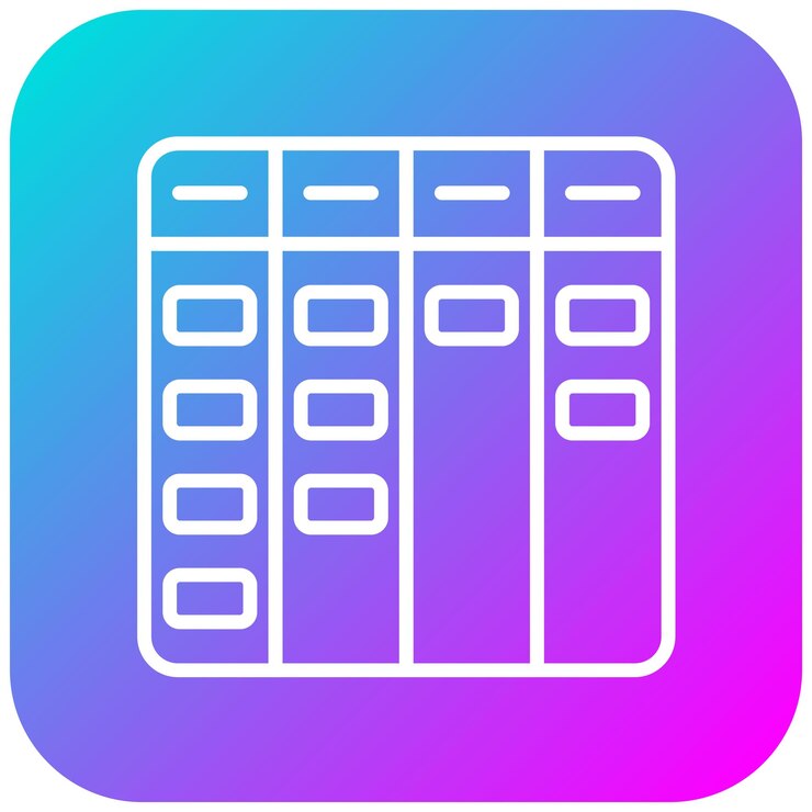 Vector el icono vectorial de kanban se puede utilizar para el conjunto de iconos de evaluación de proyectos
