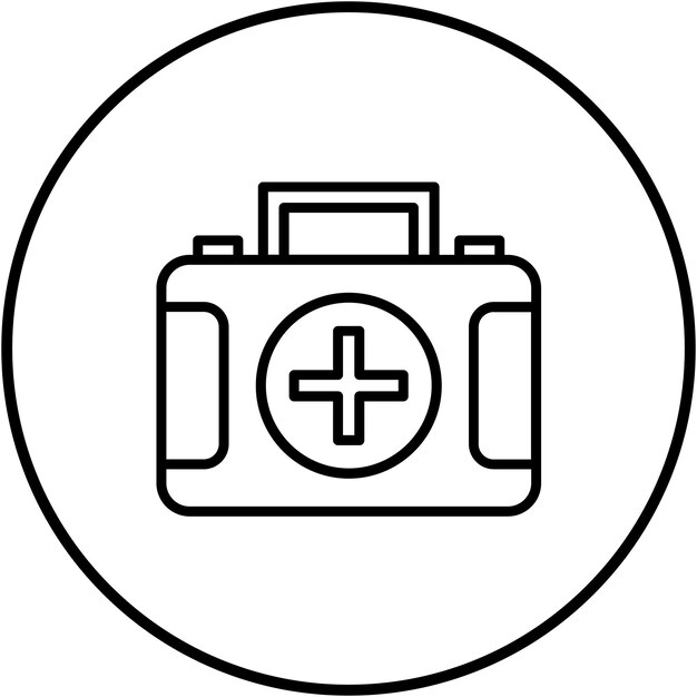 El icono vectorial del kit de primeros auxilios se puede usar para el conjunto de iconos de desastres naturales