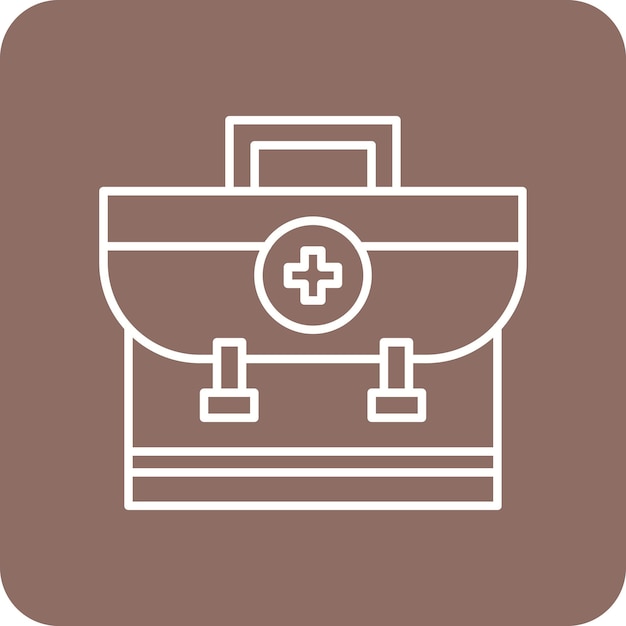 El icono vectorial del kit de primeros auxilios se puede usar para el conjunto de iconos militares