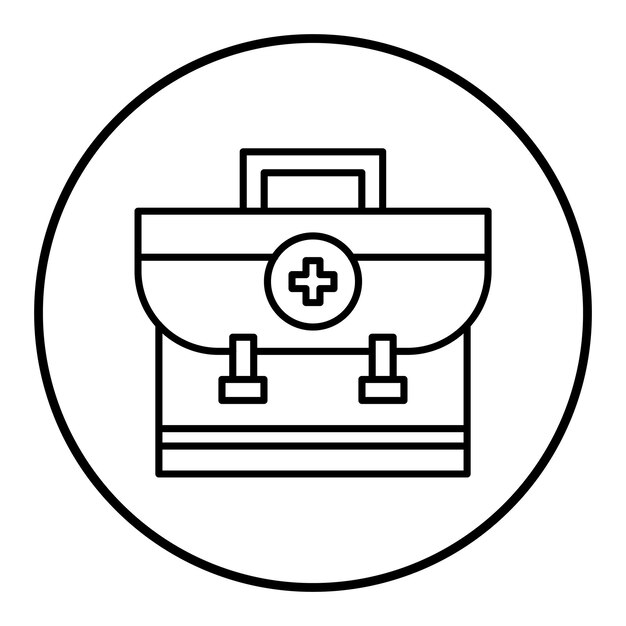 El icono vectorial del kit de primeros auxilios se puede usar para el conjunto de iconos militares