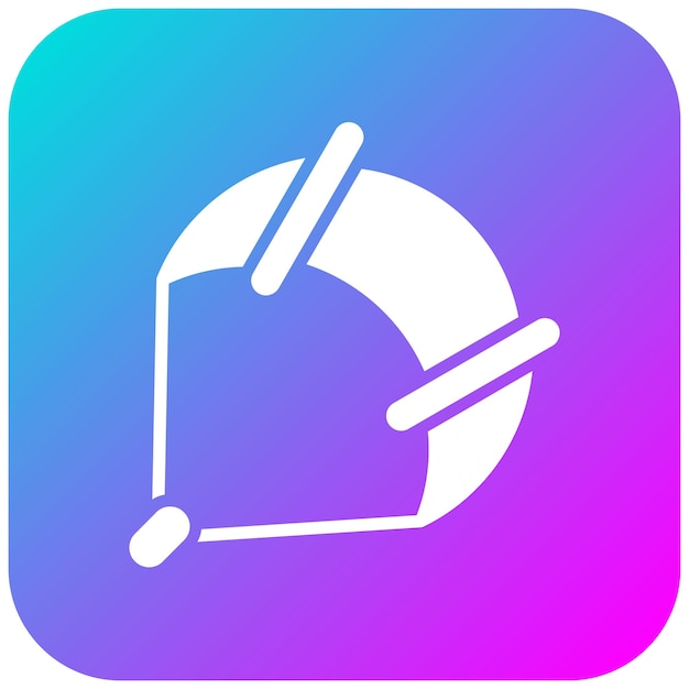 El icono vectorial de Kitesurf se puede usar para el iconset de Dubai