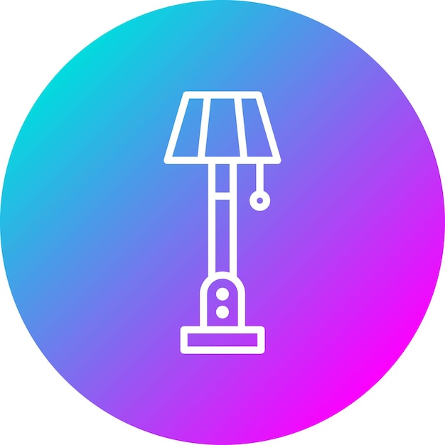 El icono vectorial de la lámpara de piso se puede utilizar para el conjunto de iconos interiores