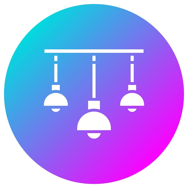 El icono vectorial de la lámpara de techo se puede utilizar para el conjunto de iconos interiores