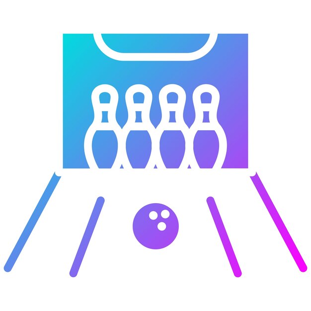 El icono vectorial de LAN Lounge se puede usar para el conjunto de iconos de bolos