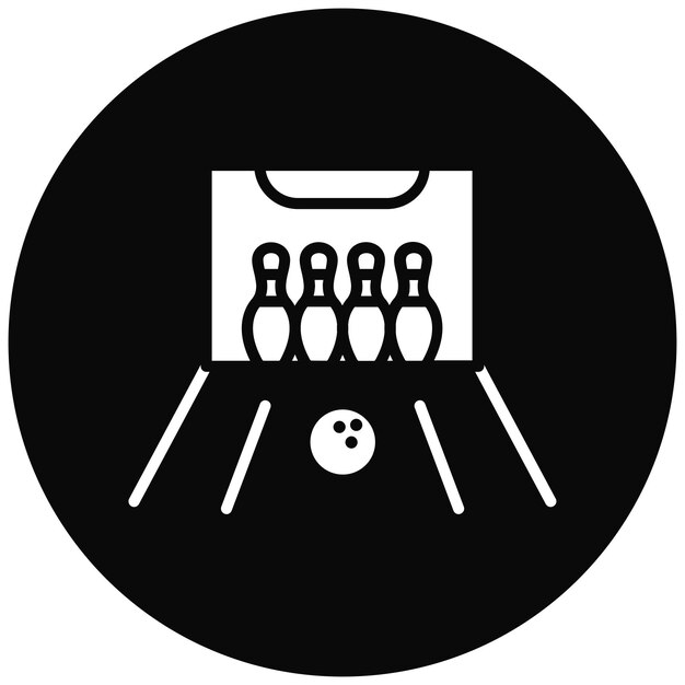 El icono vectorial de LAN Lounge se puede usar para el conjunto de iconos de bolos