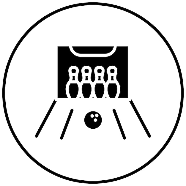 El icono vectorial de LAN Lounge se puede usar para el conjunto de iconos de bolos