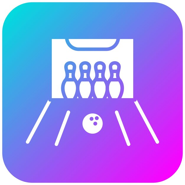 El icono vectorial de LAN Lounge se puede usar para el conjunto de iconos de bolos