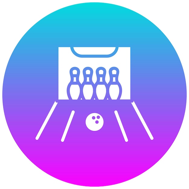 El icono vectorial de LAN Lounge se puede usar para el conjunto de iconos de bolos