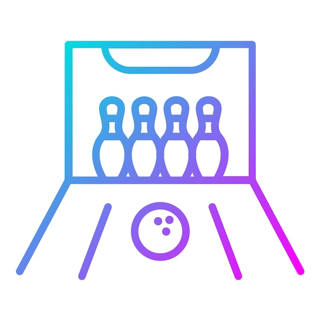El icono vectorial de LAN Lounge se puede usar para el conjunto de iconos de bolos