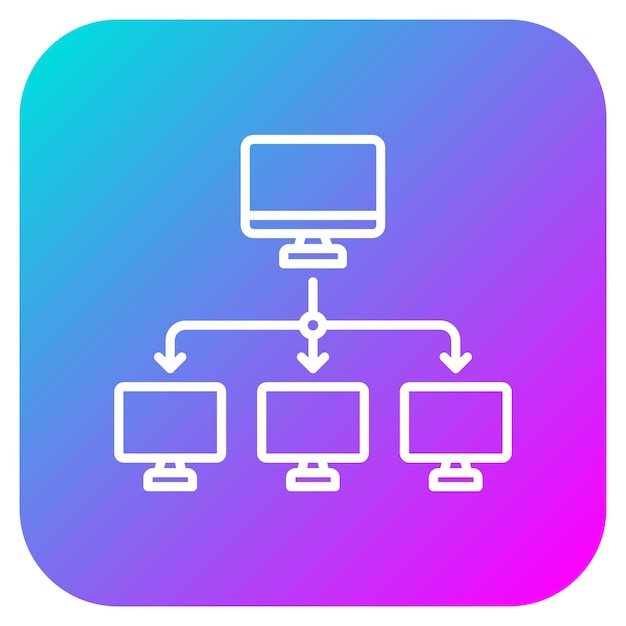 El icono vectorial de LAN se puede utilizar para el conjunto de iconos de computadora y hardware