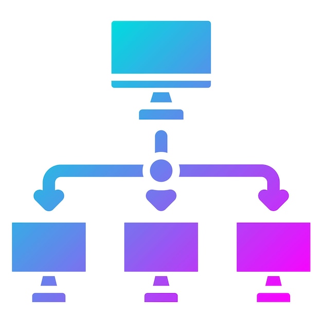 El icono vectorial de LAN se puede utilizar para el conjunto de iconos de computadora y hardware