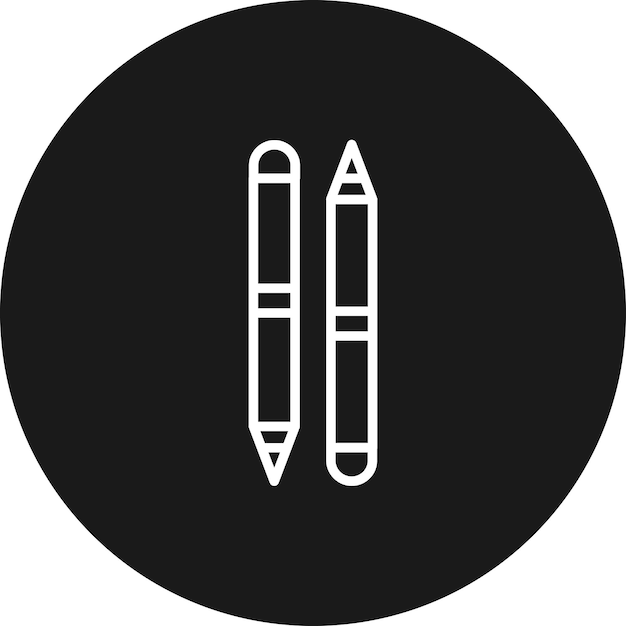 El icono vectorial de lápices se puede usar para el conjunto de iconos de educación