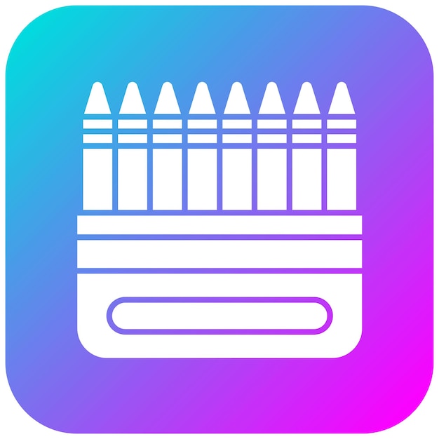 El icono vectorial de lápiz de colores se puede usar para el conjunto de iconos de bebé