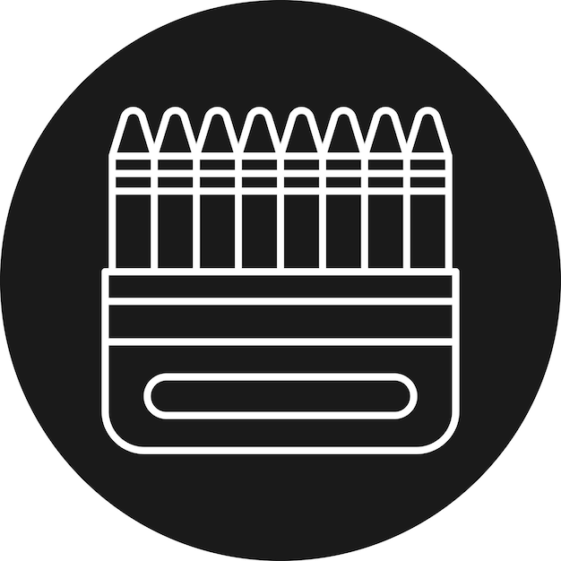 El icono vectorial de lápiz de colores se puede usar para el conjunto de iconos de bebé