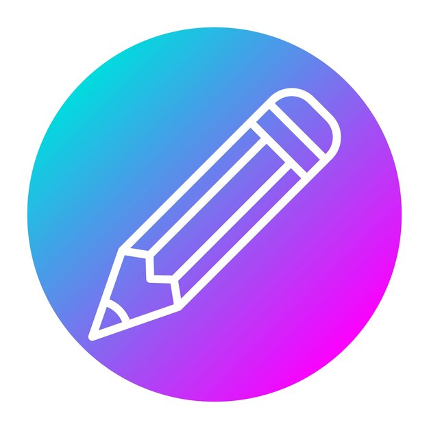 El icono vectorial del lápiz se puede usar para el conjunto de iconos de vuelta a la escuela