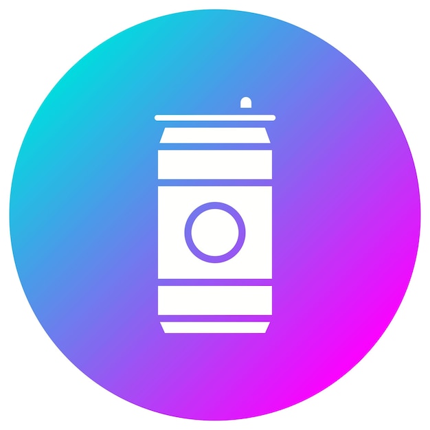 El icono vectorial de la lata de refresco se puede usar para el conjunto de iconos de cumpleaños