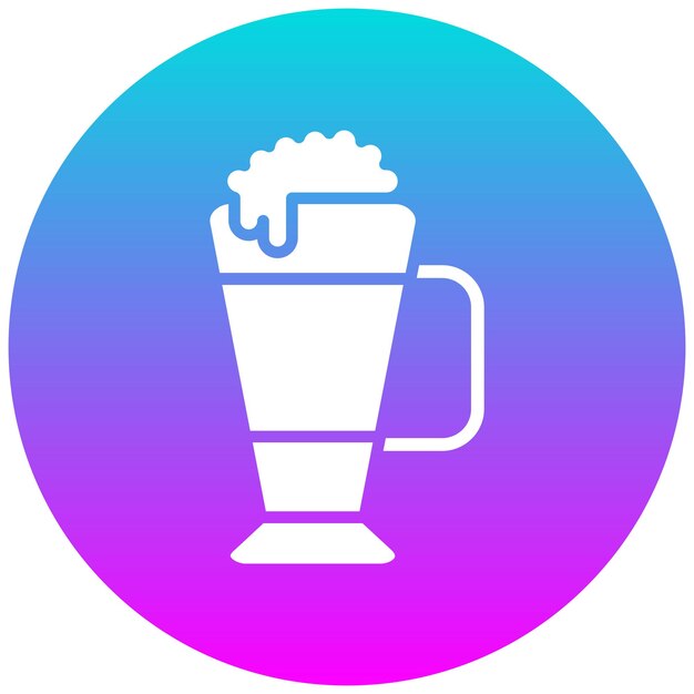 El icono vectorial de Latte Macchiato se puede usar para el conjunto de iconos de bebidas