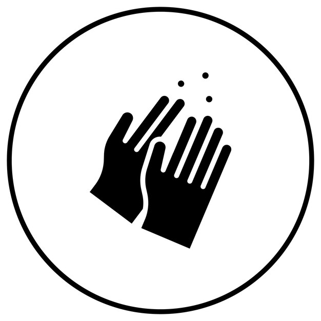 El icono vectorial de lavado de manos se puede usar para el conjunto de iconos de limpieza de la casa
