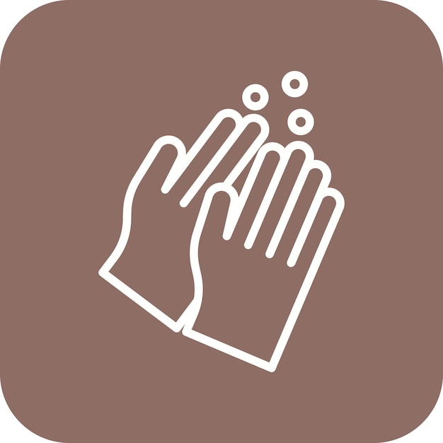 El icono vectorial de lavado de manos se puede usar para el conjunto de iconos de limpieza de la casa