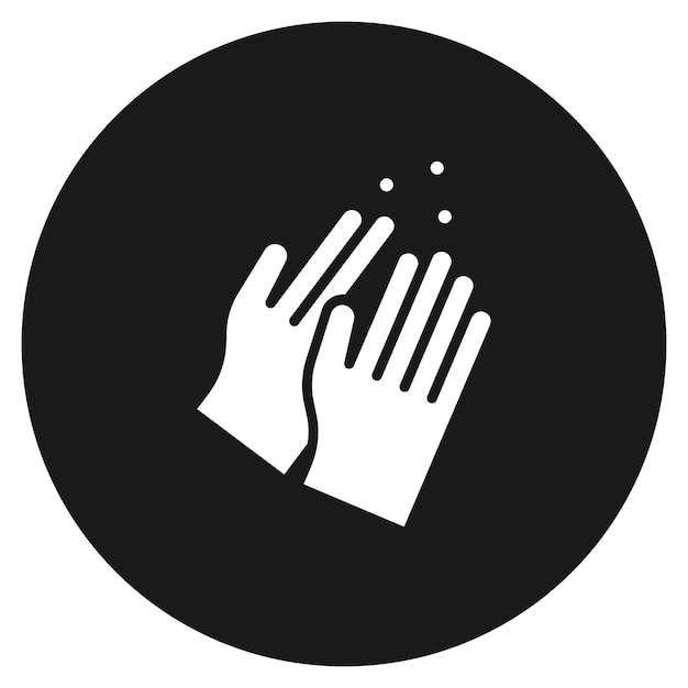 El icono vectorial de lavado de manos se puede usar para el conjunto de iconos de limpieza de la casa