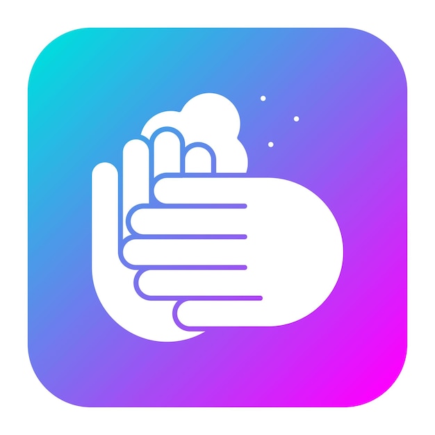 El icono vectorial de lavado de manos se puede utilizar para el conjunto de iconos de rutina de higiene