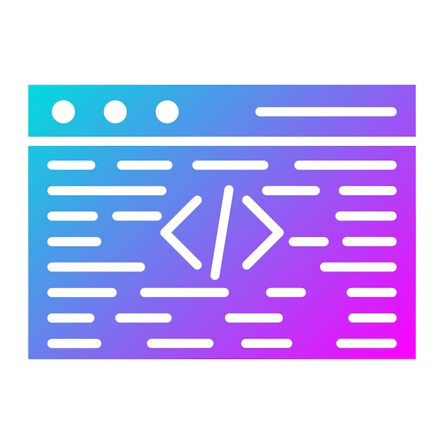 El icono vectorial del lenguaje de programación se puede usar para el conjunto de iconos sin código