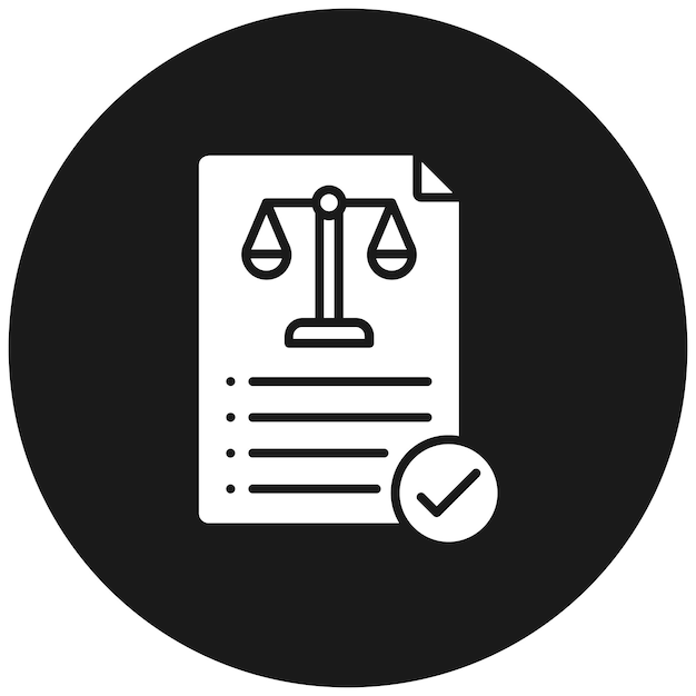 El icono vectorial de la ley empresarial se puede utilizar para el conjunto de iconos de la economía empresarial