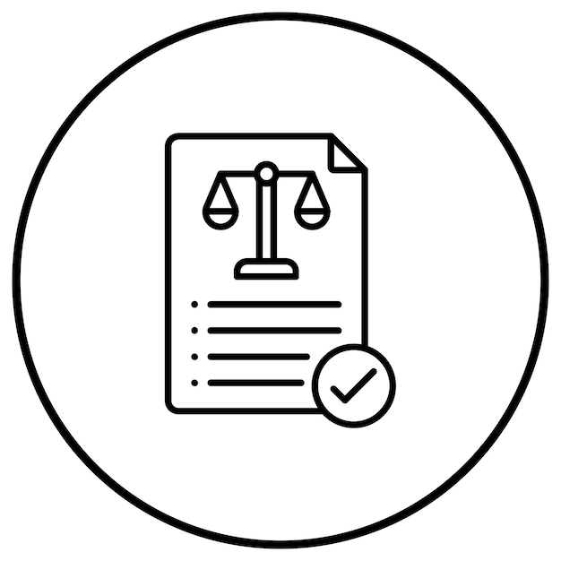 El icono vectorial de la ley empresarial se puede utilizar para el conjunto de iconos de la economía empresarial