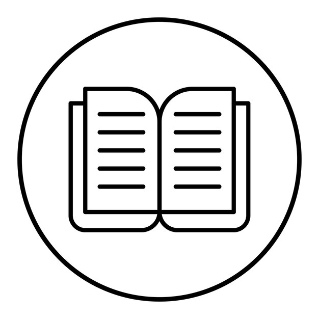 El icono vectorial de libro abierto se puede usar para el conjunto de iconos de primavera