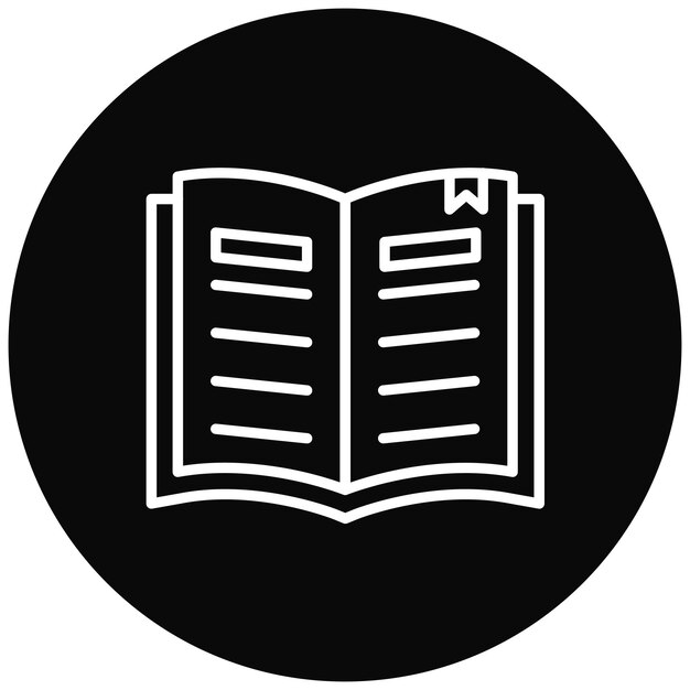 El icono vectorial de libro abierto se puede utilizar para el conjunto de iconos de negocios y recursos humanos