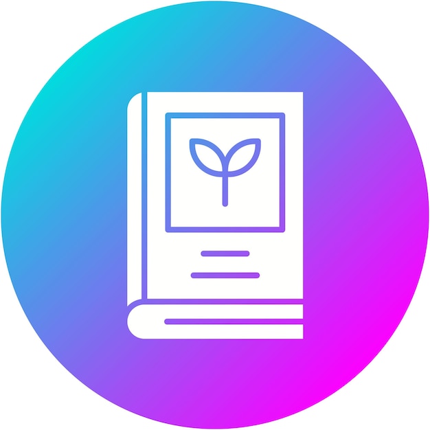 El icono vectorial del libro de biología se puede usar para el conjunto de iconos de la biblioteca