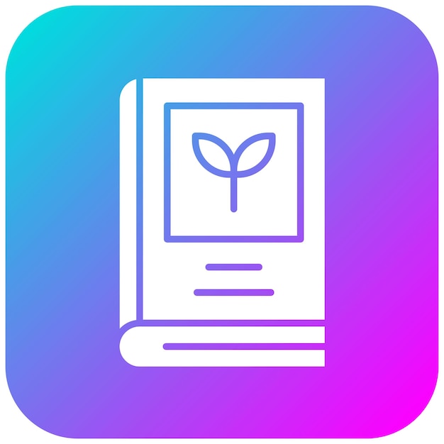 El icono vectorial del libro de biología se puede usar para el conjunto de iconos de la biblioteca