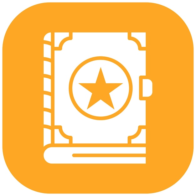 El icono vectorial del libro de hechizos se puede usar para el conjunto de iconos de Halloween