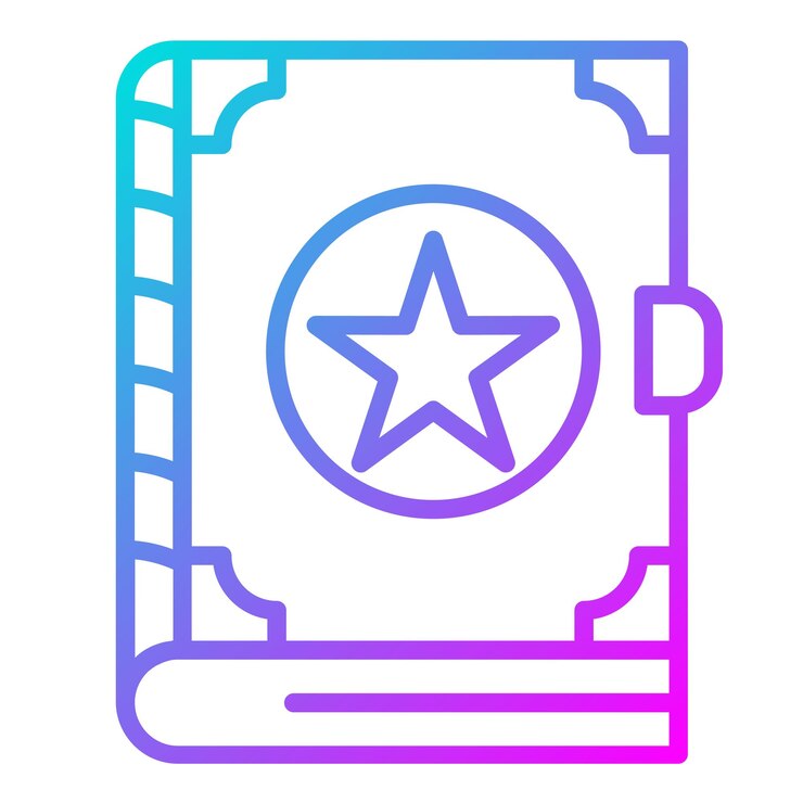 Vector el icono vectorial del libro de hechizos se puede usar para el conjunto de iconos de halloween