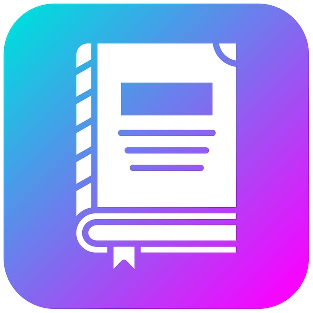 El icono vectorial del libro se puede usar para el conjunto de iconos del jardín de infantes
