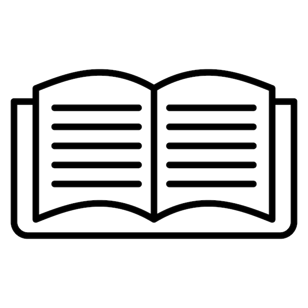 El icono vectorial del libro se puede usar para el conjunto de iconos de literatura